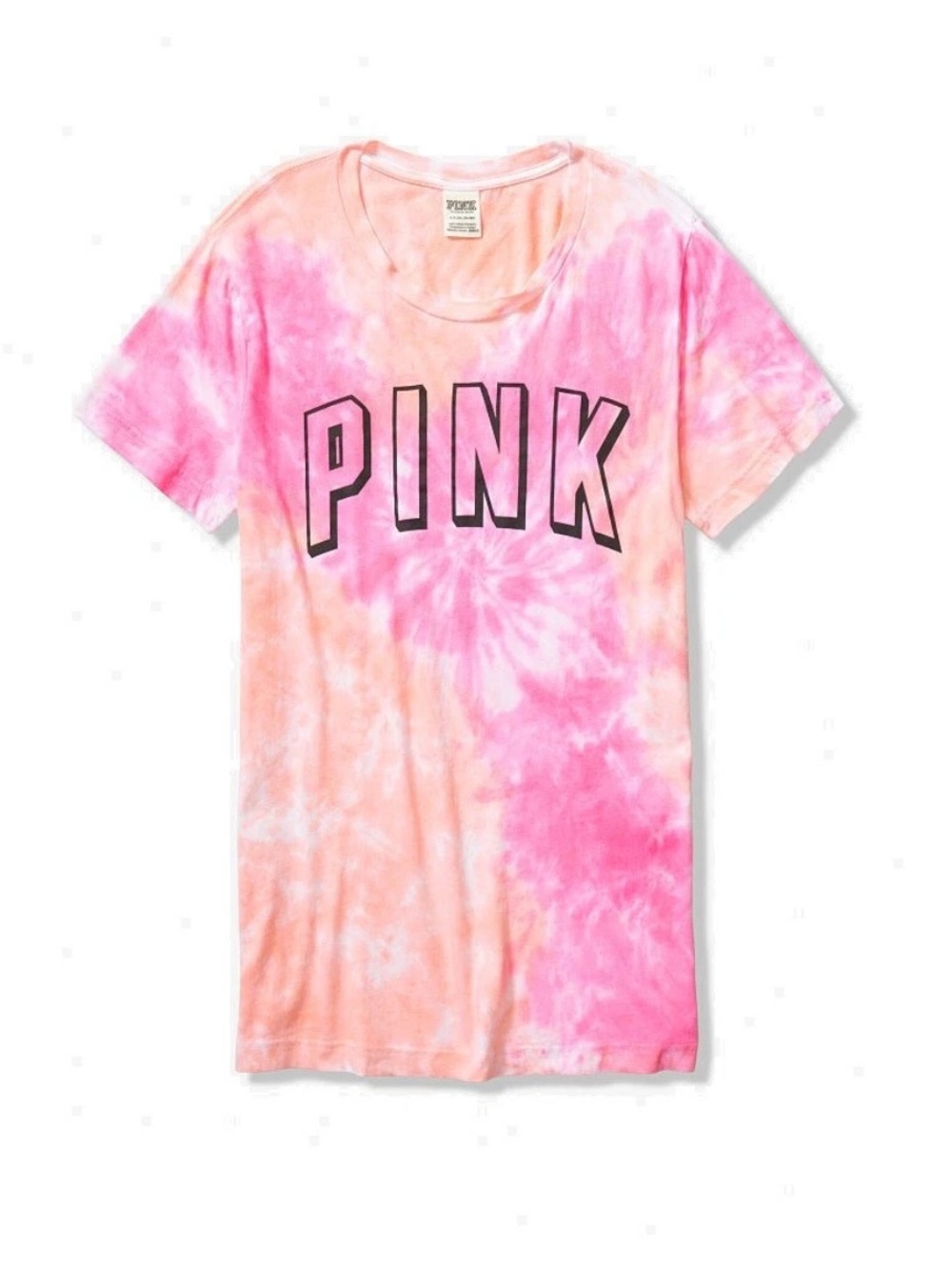 PINK Victoria's Secret Pink Tie-Dye Logo Tee